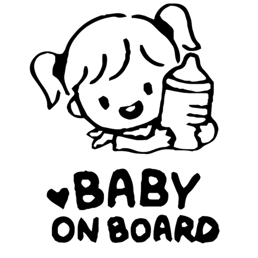 EDITIE LIMITATA Sticker auto Baby On Board, Girl Baby