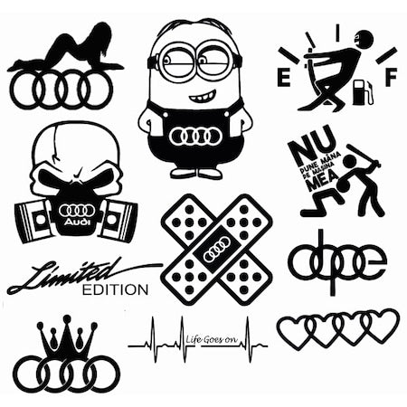 Set 11 Stickere AUDI - Best Deal