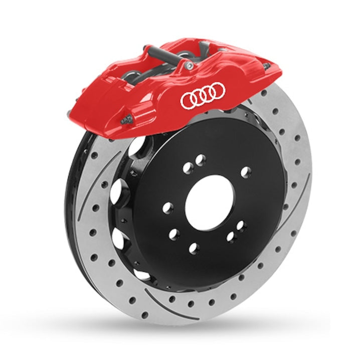 Set 4 Stickere auto decorative, pentru Etrieri - Audi Logo - 4 bucati