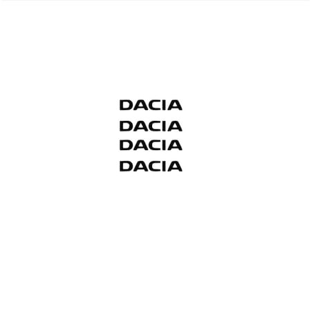 Set 4 stickere manere pentru Dacia, negru, 60mm x 10mm