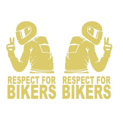 Set 2 Stickere auto moto Respect For Bikers stanga si dreapta