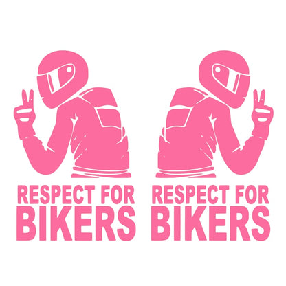 Set 2 Stickere auto moto Respect For Bikers stanga si dreapta