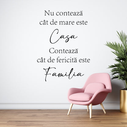 Sticker decorativ pentru perete, Familie fericita