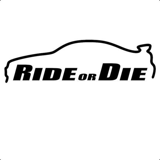 Sticker auto rezistent, Ride or die v2