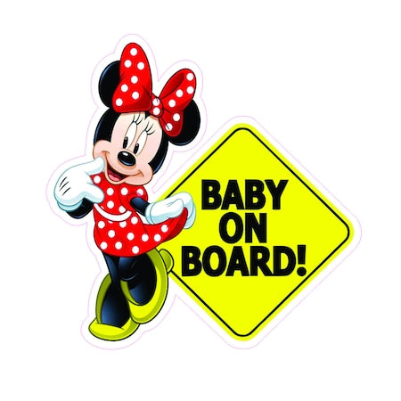 Sticker Baby on Board Minnie Mouse