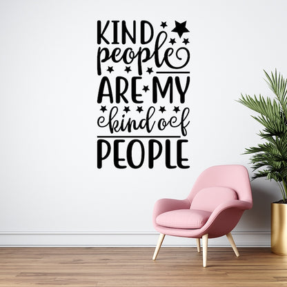 Sticker decorativ pentru perete living, Kind people
