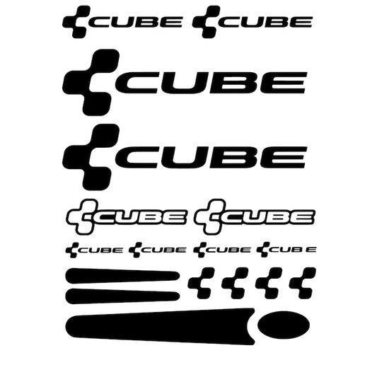 Set stickere decorative bicicleta Cube model 2, rezistente la apa
