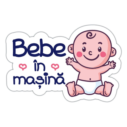 Sticker auto rezistent- Baby on Board "Bebe in masina"