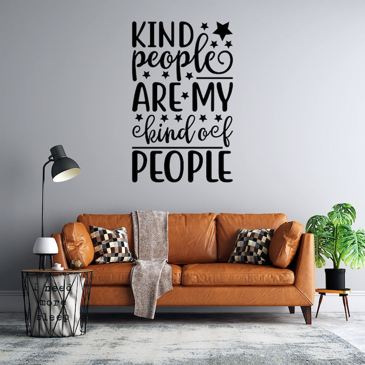 Sticker decorativ pentru perete living, Kind people