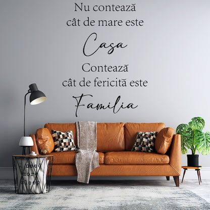 Sticker decorativ pentru perete, Familie fericita