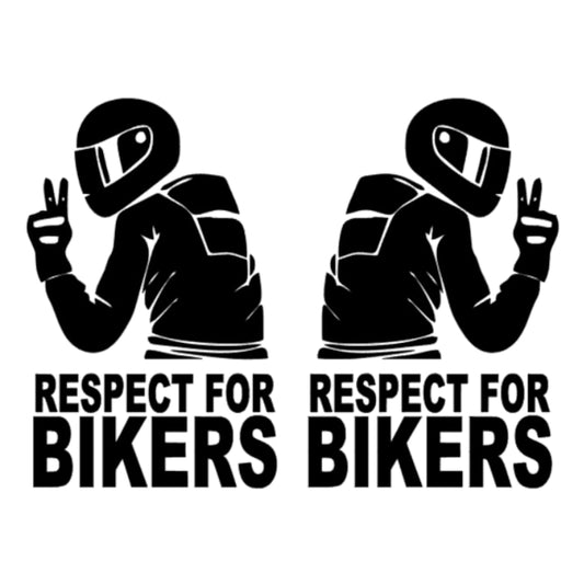 Set 2 Stickere auto moto Respect For Bikers stanga si dreapta