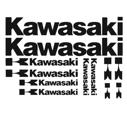 Set stickere decorative Kawasaki, rezistente la apa si soare(UV)