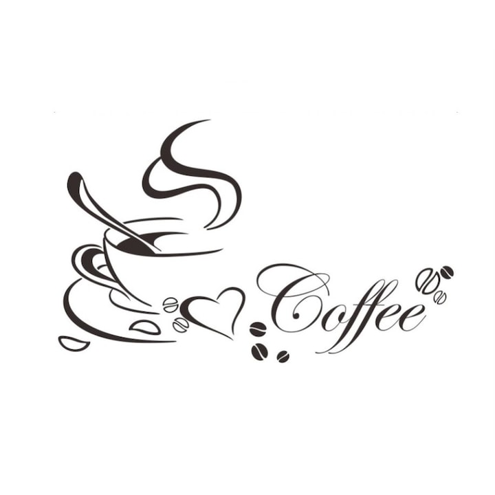 Sticker bucatarie "I love coffe"