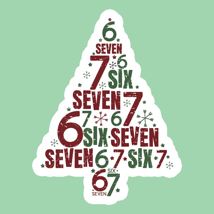 Sticker SIX SEVEN 67 Brad Format Din Cifre