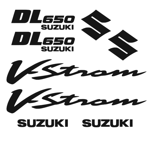 Set 8 stickere moto, rezistente la apa, Suzuki DL 650 V-Strom