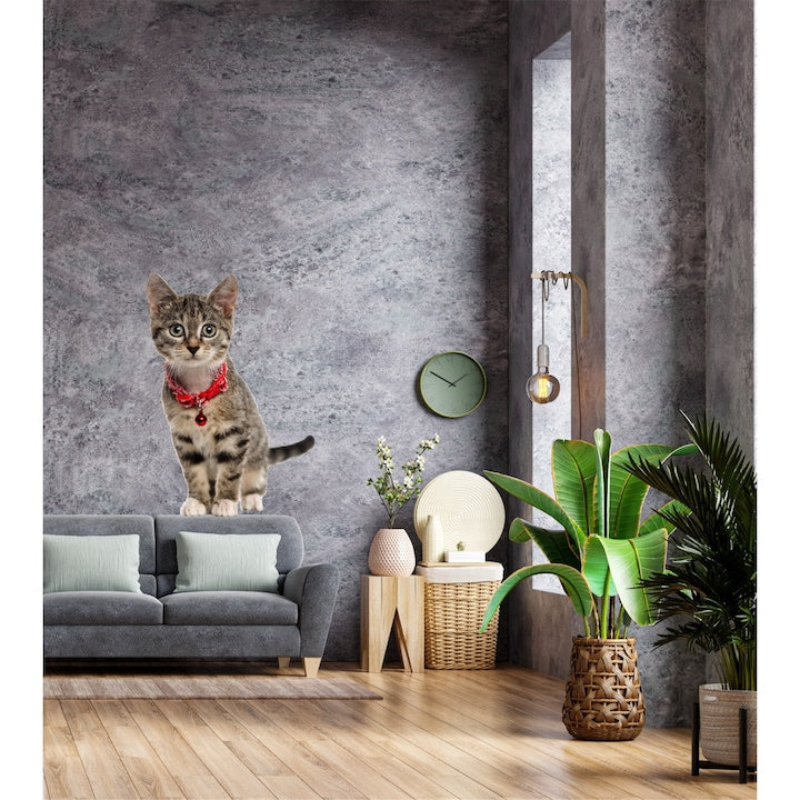 Sticker decorativ pentru perete Pisica cu clopotel