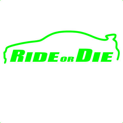 Sticker auto rezistent, Ride or die v2