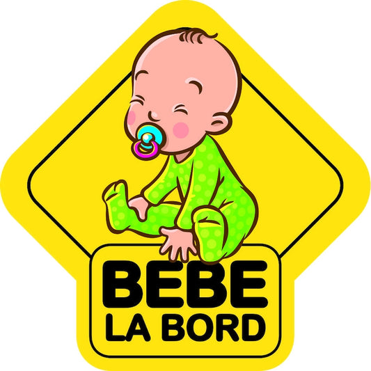 Baby on board sugar suzeta Sticker autocolant