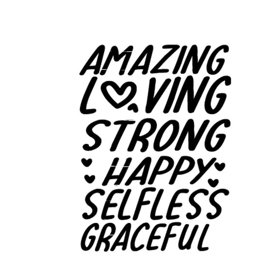 Sticker decorativ pentru perete, Amazing loving strong