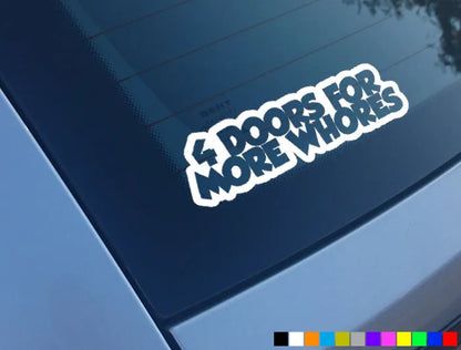 Sticker 4 doors for more whore