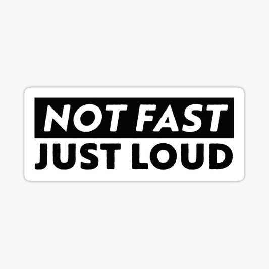 Sticker No Fast Just Loud