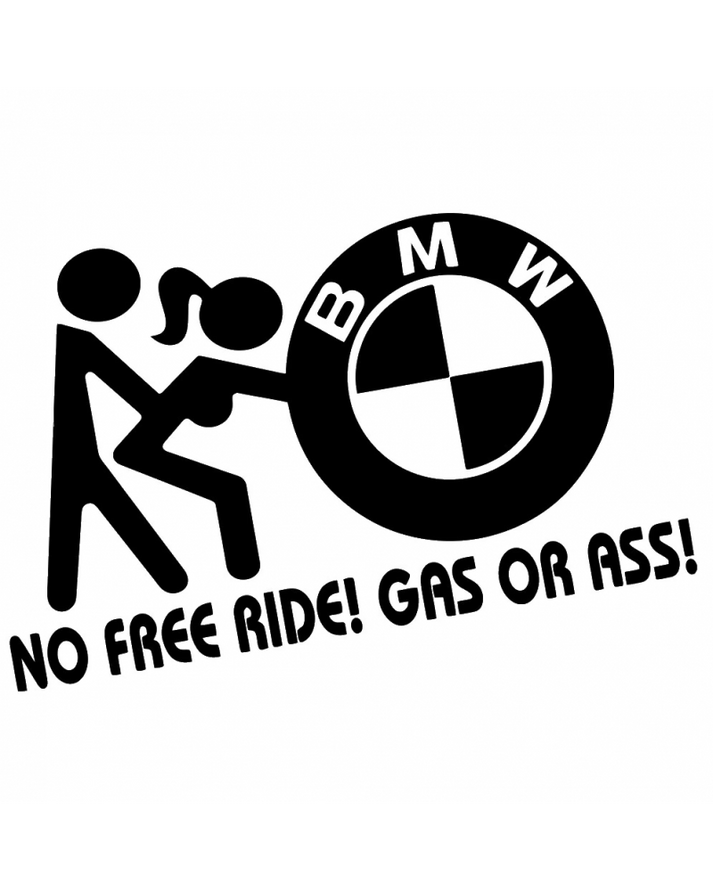 Sticker No Free Ride BMW – Depozitul de Stickere