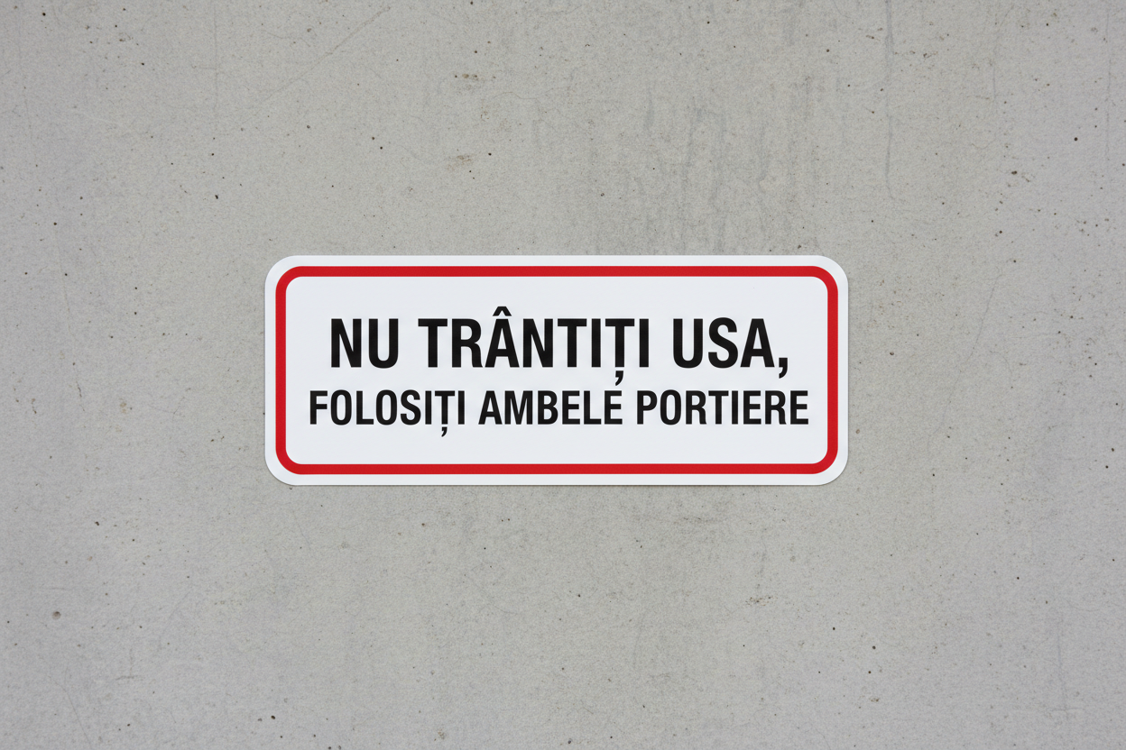 Set 2 stickere autocolante , rezistente, pentru taxi, uber, bolt, nu trantiti usa, folositi ambele portiere