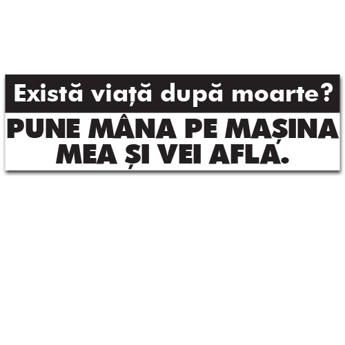 Sticker Nu pune mana pe masina mea