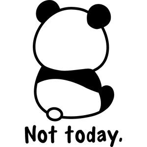 Stickere panda (not today)