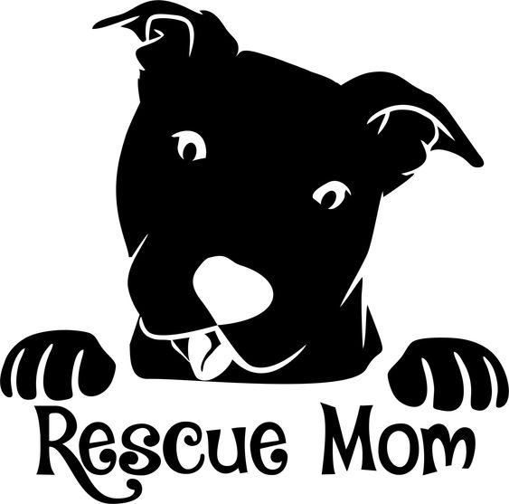 Sticker  pitbull rescue  mom