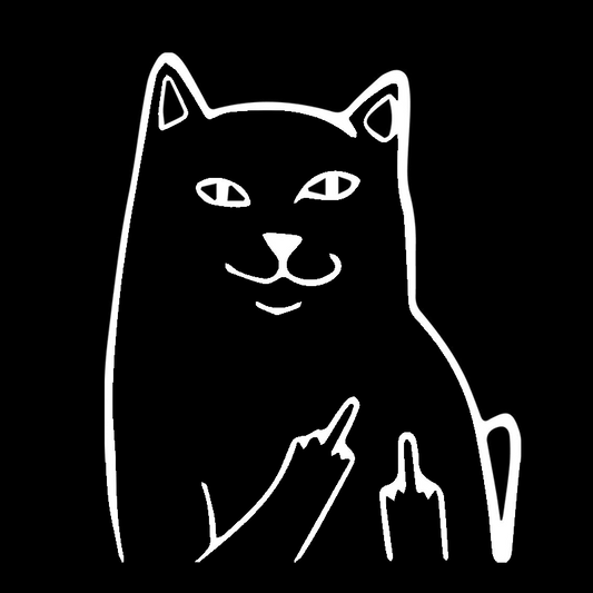 Sticker Deget Mijlociu Pisica