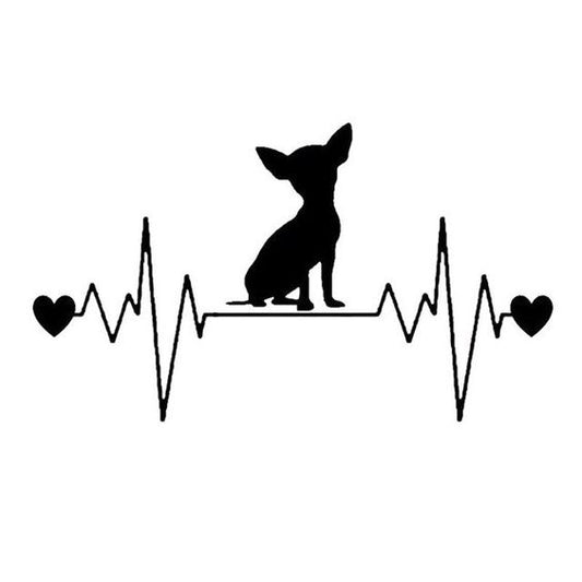 Sticker Heart Chihuahua