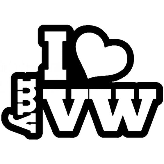 Sticker I love my VW