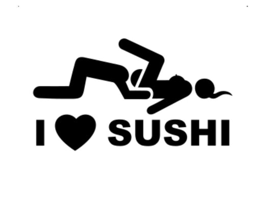 Sticker I love sushi