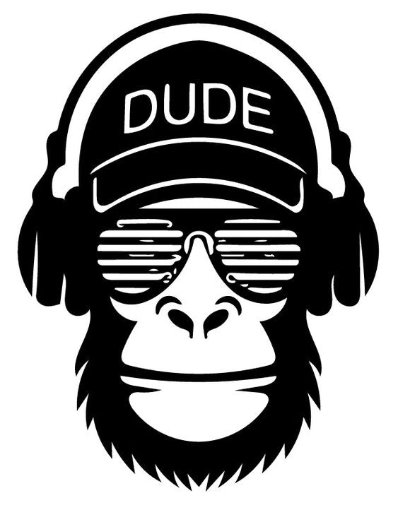 Sticker Dude Monkey