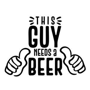 Sticker This Guy Needs a Beer