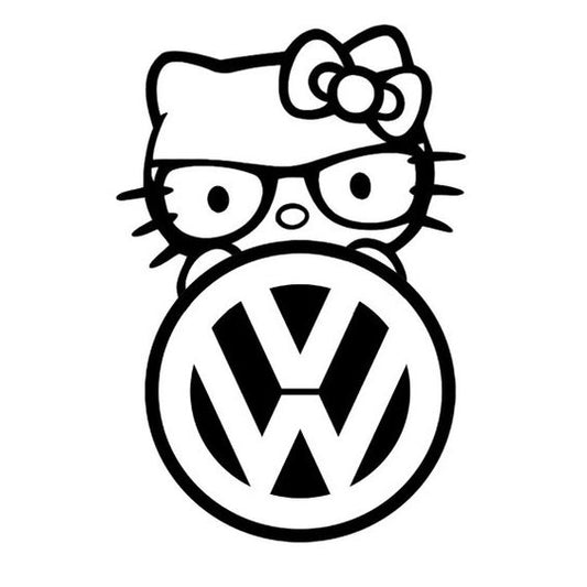 Sticker VW and kitty cat